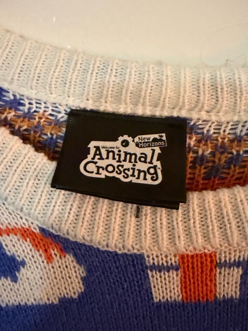 Nintendo Blue Crewneck Sweater with Character Motif - Picture 2 of 5